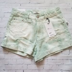 Forever 21 mid rise shorts NWT tie dye